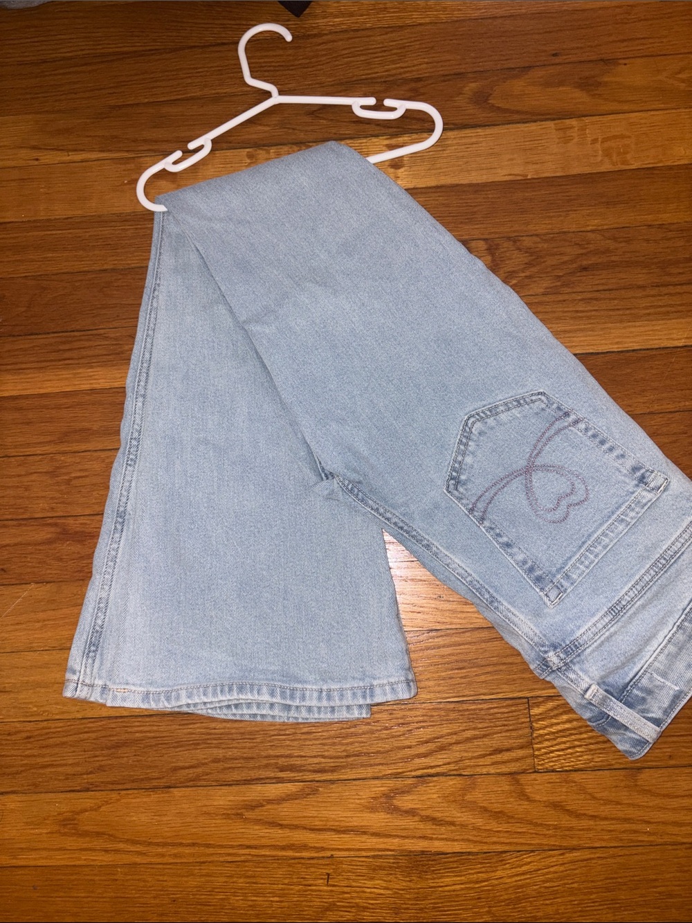 Hollister Light Blue High-Rise Flare Jeans